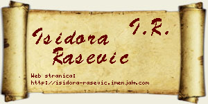 Isidora Rašević vizit kartica